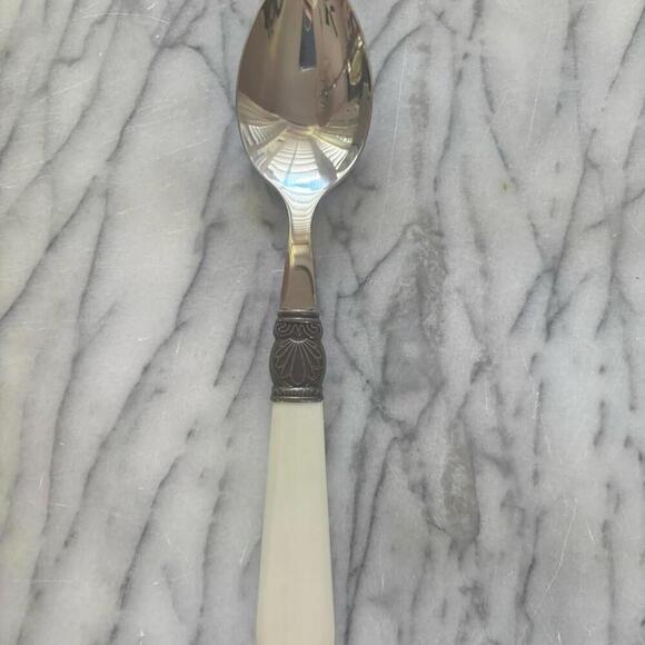 Argent Orfevres White Ornate Handle Stainless Silver Soup Spoon Individual Pcs - Picture 1 of 8